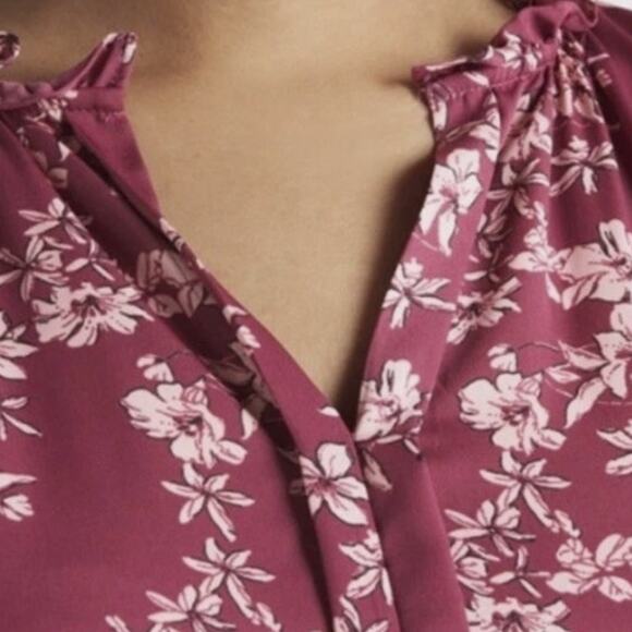 41 Hawthorn Orlee Mauve Floral Sleeveless Blouse Women's Size 1X Stitch Fix - Picture 3 of 7